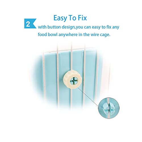 Okared 2 In 1 Feeder Bowls Double Use For Grass And Food Hay Food Bin Feeder, Small Animal Supplies Rabbit Chinchillas Guinea Pig Blue #TOP4