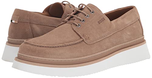 Boss Men's Lightweight Apron Toe Lace Up Derby Oxford, Tan, 12 #TOP5