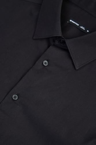 Image of SNITCH Men Formal Shirt | Slim Fit Full Sleeve Spread Collar Solid Design | Premium 100% Cotton & Breathable Fabric for Office, Business Meetings