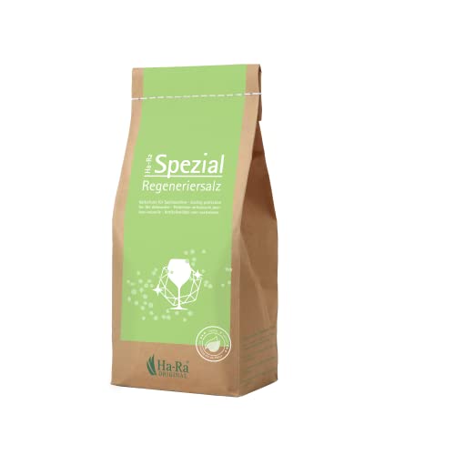 Ha-Ra Sel régénérant spécial 1 kg I Sel spécial lave-vaisselle avec grain extra grossier I Sel pur pour lave-vaisselle I Doux pour la peau et végétalien I Lave-vaisselle Sel grossier