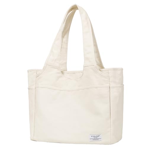 Image of KYALOU Utility Large Tote Bag, Women Casual Shoulder Bags for Work School Gym Beach Travel Shopping Grocery