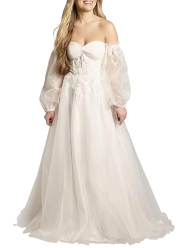David's Bridal Tulle Sweetheart Ball Gown with Detachable Sleeves