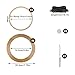 3 Sets Embroidery Display Frame with Bamboo Hoops, 6 Inch Round Wall Mounted Embroidery Hoop Frame for Finished Cross Stitch, Needlework, DIY Art Craft Sewing Decoration, Assembly Required
