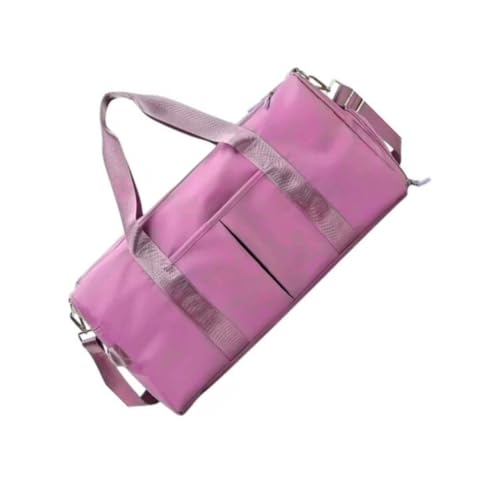 Bolsa de Academia Grande, Mala de Viagem Espaçosa com Alças de Mão e Ombro Ajustáveis, Design Moderno e Reforçado (Rosa)