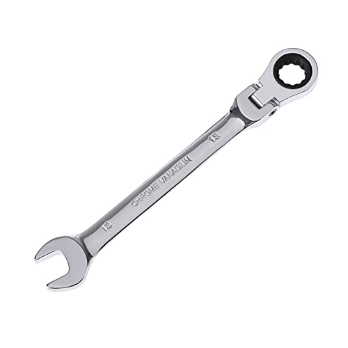 Pilida 13mm Ratcheting Wrench Metric Flexible Head Gear Combination Wrench 72 Teeth ratcheting box Spanner Chrome Vanadium Steel