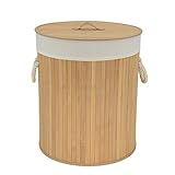 ランドリー バスケット 洗濯カゴ 洗濯かご 折りたたみ ランドリーバスケット ランドリーバッグ 竹製 蓋付き ランドリーボックス 洗濯物入れ 洗濯物カゴ 脱衣かご シンプル 大容量 防塵 収納 温泉バッグ 雑貨かご 収納バスケット おもちゃ収納 衣類収納 脱衣所 洗面所 (円形-ナチュラル)
