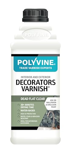 Polyvine Decorator's Dead Flat Varnish Quart 1 litre