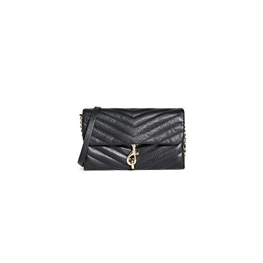 Rebecca Minkoff womens Edie Wallet on a Chain Crossbody, Black, One Size US
