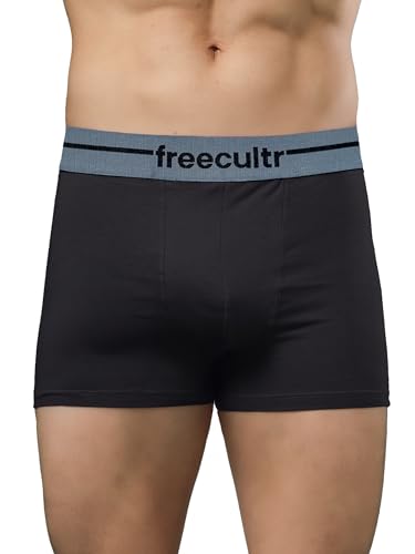 Image of Freecultr Men's Cotton Trunks | Breathable & Moisture Absorbing | Soft Comfort Fit | Everyday Innerwear
