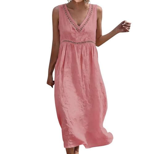 Robe midi unie pour les vacances au soleil et escapades