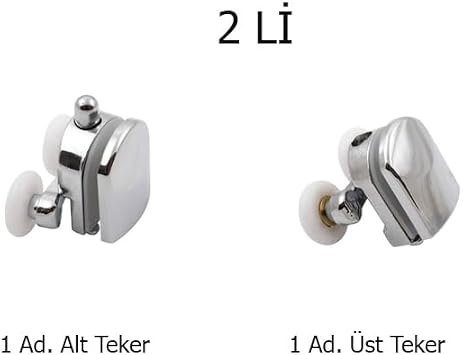 Ayr nt shop Du akabin Tekerle i Metal Rulman Tekerlekleri Krom Alt  st 2 Li