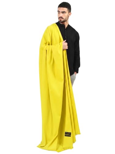 Image of Arvore Bunkaar Men's Dhariwal Plain Woolen Handloom Lohi /Shawl (48 inch X 102 inch)