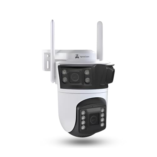 Image of ApnaCam 5 MP WiFi Outdoor 3 Lens /Screen Mini Bullet+PTZ Wireless IP CCTV Security Camera | Colored Night Vision | 2-Way Audio | Motion Track