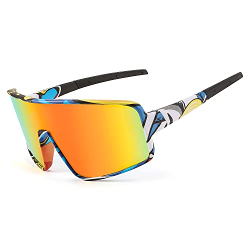 Feisedy Sports Sunglasses, Polarized Oversized Shield For Women Men, One Piece Baseball Cycling Running Outdoor Visor B2988 #TOP10