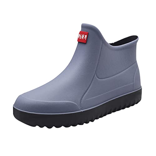 Botas Impermeables de Tobillo para Mujer con Antideslizante y Plantilla Cómoda para Actividades al Libre y Jardinería (Grey, 42) #43