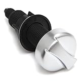 Kappe Drehexcenter Bedieelement Excenterbedienung für Spülen komplett mit Bowdenzug (Kunststoff Chrom Matt)