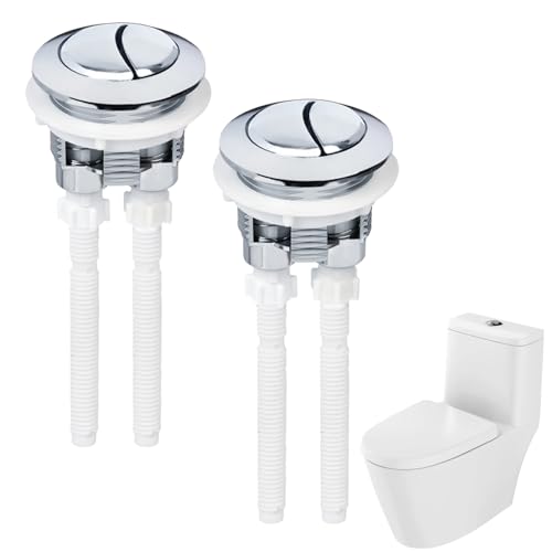 2 Pcs Toilet Boutons De Chasse D'eau 38mm, Double Bouton De Chasse D'eau De Remplacement, Réservoirs Toilettes Bouton Poussoir Universels Pour Réservoir...