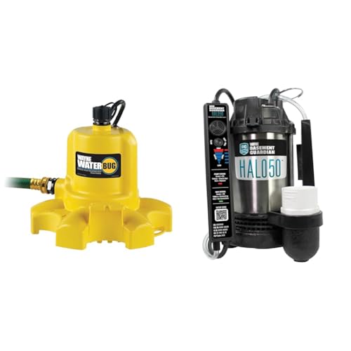 Image of WAYNE Flood Protection Pump Bundle - WaterBUG Submersible Utility Pump + Basement Guardian Smart Sump Pump | Emergency Water Removal & Long-Term Basement Protection