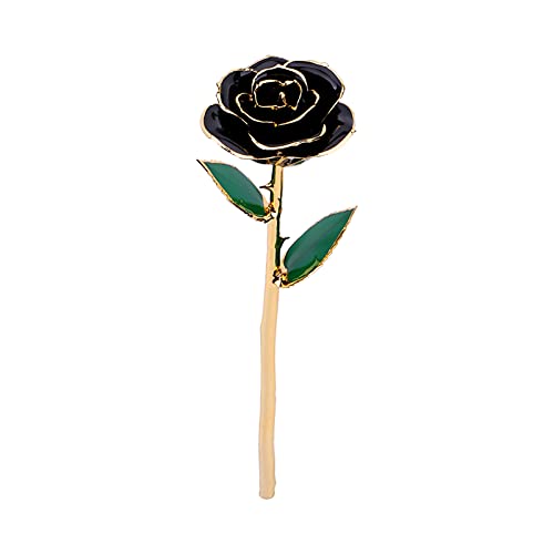 Gold Dipped Rose Flowers 24k Gold Rose Girlfriend Gift 24k Rose Gold Rose Love Stem Dipped 24k Rose Foil Trim Geschenken voor Haar - Afbeelding 4