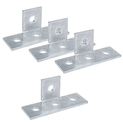 4 Pack 90 Degree Angle Bracket for 1-5/8" Strut Channel,3/16" Thick