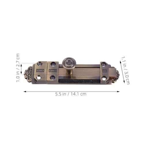 Image of Sliding Door Bolt Latch Zinc Alloy Flush Bolt Level for Doors and Windows 5.55X1.18X1.06In Lock for Home Interior and Exterior Use