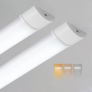 Sundertech® LED Batten Light 5FT, Integrated Tube Light 1.5m 48w 5350lm [Set of 2] 3 Color Options (3000K, 4000K, 6500K) Wall Ceiling Mount (5FT_150cm, Pack of 2)