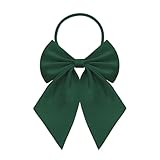 SYAYA Women Pre-Tied Bow Tie for Waitress Uniform, Costume & Choir, Adjustable Neck Bowtie with Clasp for over T-shirts W-B1 (Emerald Green)