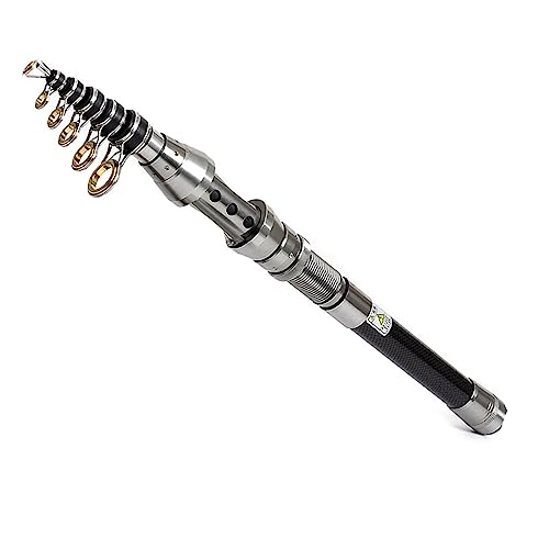 Fishing Gear Set Ultra Light Spinning Fishing Rod 1.5M-2.4M Boat/Raft Rod Power Lure Spining Rock Travel Pole Superhard Fishing Pole (One Color 2.1m)