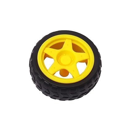 Image of SP Electron Combo of Dual Shaft Bo Motor with 65mm Rubber Wheels & 4CH RC remote control 27MHz circuit PCB transmitter & receiver (4 Pcs Bo Motor, 4 Pcs 65mm Wheels & 1 Pcs 4CH 27MHz Transmitter)