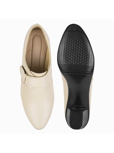 Image of TRYME Collection Bellies Comfortable Stylish Solid Block Heel Slip-On Formal Shoes for Womens & Girls