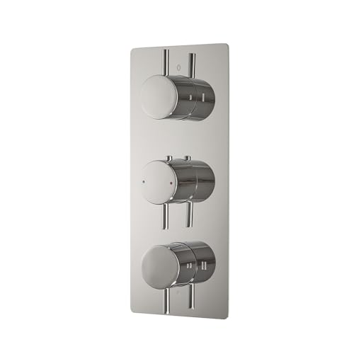 Milano Otto 3 Outlet Triple Diverter Thermostatic Concealed Mixer Shower Valve - Chrome