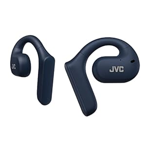 JVC Nearphones Open Ear True Wireless Headphones with 16mm Large Drivers for Powerful Sound, Single Ear use, and Long Battery Life (up to 17 Hours) – HANP35TA (Blue)
