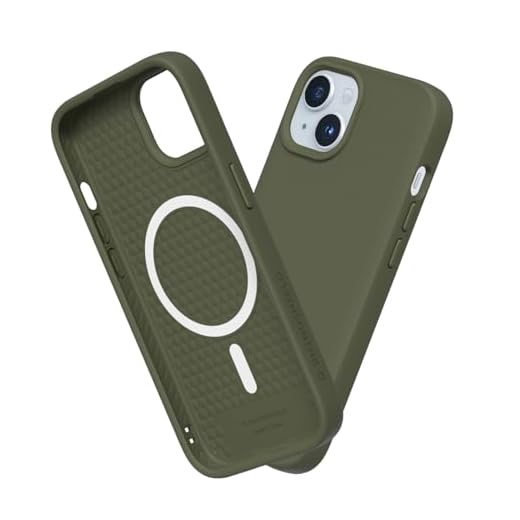 RHINOSHIELD [iPhone 15 Plus] SolidSuit ケース MagSafe対応 耐衝擊 米軍MIL規格 衝撃吸収 傷 指紋 防止 薄型 軽量 SGS認証 - シーウィードグリーン