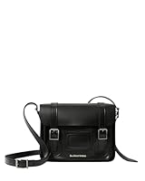 Dr. Martens 11 Inch Leather Satchel Bag, Black Kiev Smooth Leather