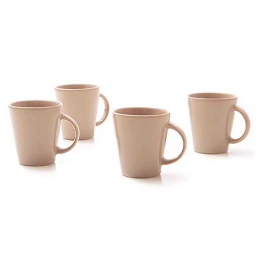 Jogo com 4 canecas, Noz-Moscada, Coleção Especiarias, Acervo Panelinha