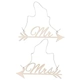 Placa de madera para bodas: material de madera, es ecológico y está bien impresa con la palabra del sr. y la sra.