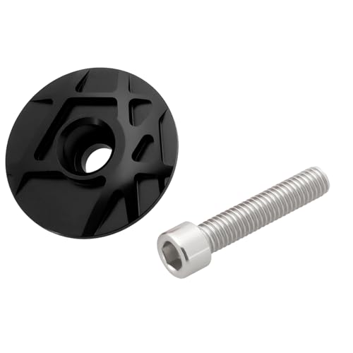 LT Easiyl Capuchon Supérieur de Casque de Vélo en Aluminium Adapté Aux Fourches Avant 28,6 Pouces Aux VTT Et Aux Vélos de Route (Noir)