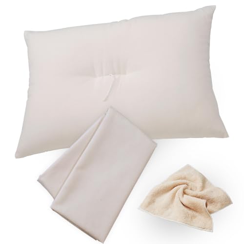 オーガニック コットン 枕 洗える 日本製 天然屋正規品 オーガニックコットンわた100 オーガニックコットンカバー付 綿100 ふんわり 安眠のサムネイル