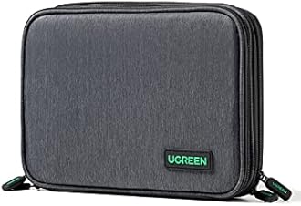 UGREEN Electronic Organizer, Double Layer, Travel Gadget Storage Bag for Data Cables, SD Card, Hard Drive, Power Bank, Digital Camera, Tablet, and More Accessories