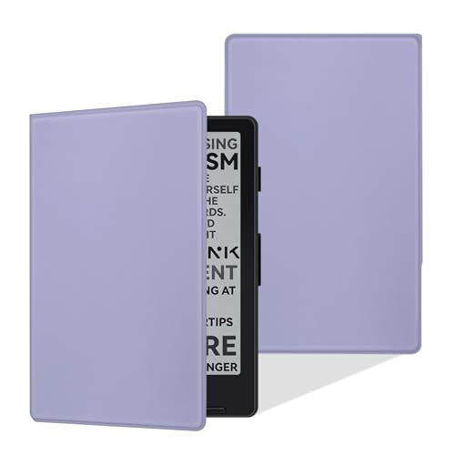 LaoShuSheng Magnetic Folio Case for Xteink X4 eReader 4.3 Slim Lightweight Premium PU Leather Cover with Magnetic Closure (Bluish Purple)