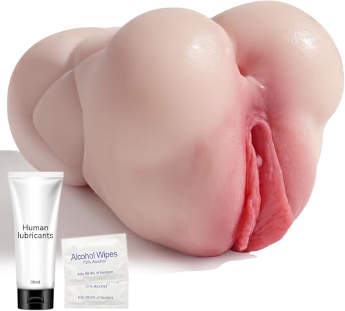 Realistische Masturbator Masturbieren füur Manner Masturbator Taschenmuschi Sex Spielzeug fur die Manner mit 3D Vagina Klitoris Anal Erotik Pocket Pussy MuschiMasturbieren Penis Sexspielzeug Hell Haut