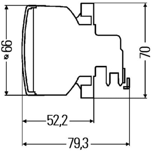 Feu clignotant HELLA résistant aux vibrations halogène 12V raccord fileté