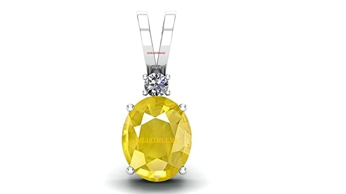 Saphir jaune Pukhraj pendentif Panchadhatu cadeau précieux homme femme