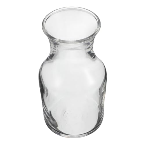GETAJGHSD Brocca Per Vino a Singola Porzione in Vetro Trasparente Bocca Piana, Caraffa Piccola Per Frutta e Bevande Dolci, Decanter Singolo Per Sake, Vino Bianco e Bevande Fredde