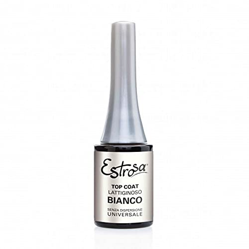 Milky Top Coat ESTROSA acabado translúcido lechoso y secado UV LED de larga duración