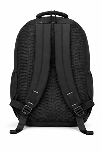 Image of Flamebird Professional Black Laptop Backpack for Men & Women - Water Resistant Business Travel Bag with Multi-Pocket Organizer - Casual Daypack for Office, College & Commute-30L