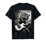 Lustige Gitarren-Rock-Katzen-Shirts