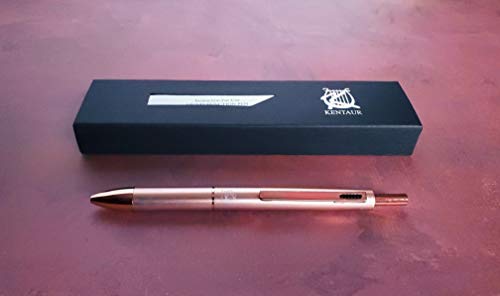 KenTaur Multi-Color Pen In One (Rose Gold) 5 In 1 Multifunction Pen with Black, Blue, Red, Green Ballpoint Pen and 0.7mm Mechanical Pencil - Uses D1 Refills