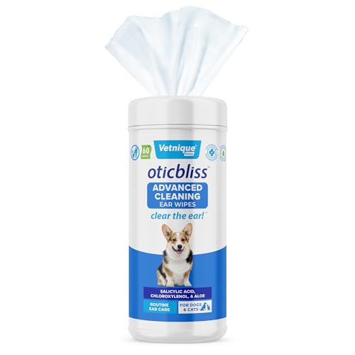 VETNIQUE Oticbliss Advanced Cleaning Ear Wipes for Dogs for Odor ...