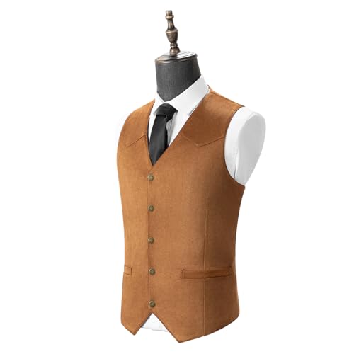 Men's Suit Vest Formal Slim Fit suede Business Waistcoat Wedding Grooms4